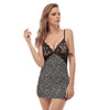 Grey Paisley Bandana Print Women's Sexy Night Dress-grizzshop