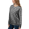 Grey Paisley Bandana Print Women's Sweatshirt-grizzshop