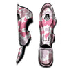 Grey Pink And White Camo Print Muay Thai Shin Guards-grizzshop