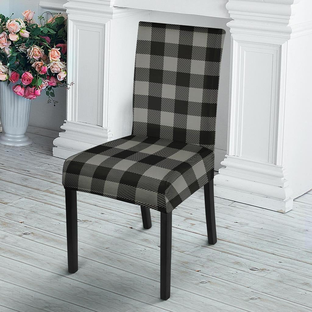 Grey Plaid Chair Cover-grizzshop
