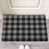 Grey Plaid Door Mat-grizzshop