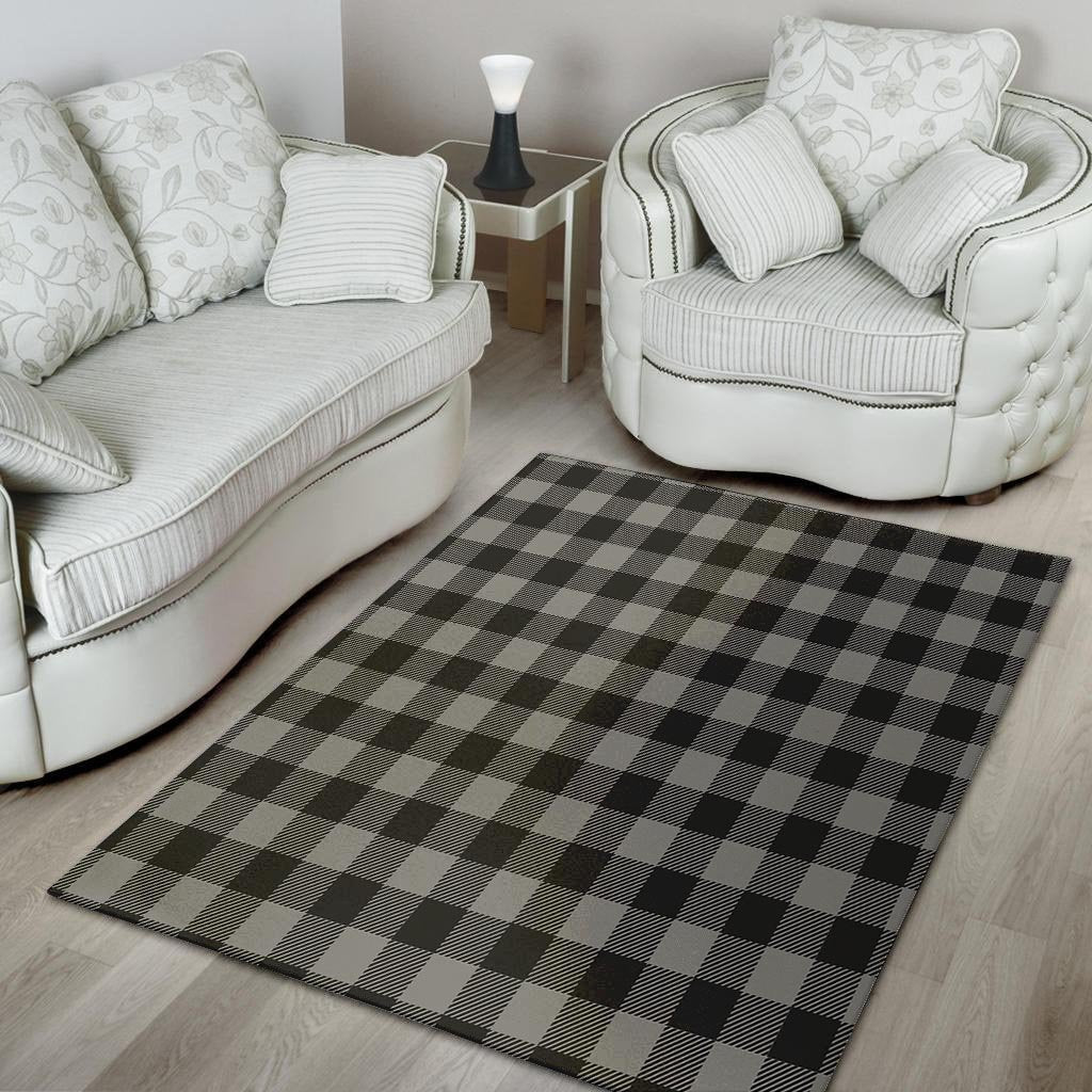 Grey Plaid Floor Mat-grizzshop