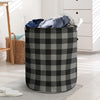 Grey Plaid Laundry Basket-grizzshop