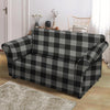 Grey Plaid Loveseat Cover-grizzshop