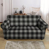 Grey Plaid Loveseat Cover-grizzshop