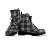 Grey Plaid Men's Boots-grizzshop