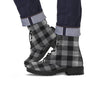 Grey Plaid Men's Boots-grizzshop