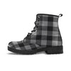 Grey Plaid Men's Boots-grizzshop