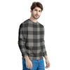 Grey Plaid Men's Sweatshirt-grizzshop