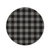 Grey Plaid Round Rug-grizzshop