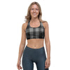 Grey Plaid Sports Bra-grizzshop