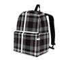 Grey Plaid Tartan Backpack-grizzshop