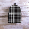 Grey Plaid Tartan Backpack-grizzshop