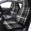 Grey Plaid Tartan Car Seat Covers-grizzshop