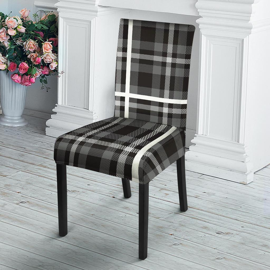 Grey Plaid Tartan Chair Cover-grizzshop