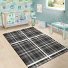 Grey Plaid Tartan Floor Mat-grizzshop