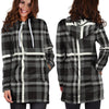 Grey Plaid Tartan Hoodie Dress-grizzshop