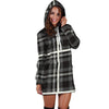 Grey Plaid Tartan Hoodie Dress-grizzshop