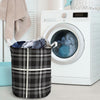 Grey Plaid Tartan Laundry Basket-grizzshop