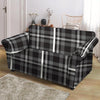 Grey Plaid Tartan Loveseat Cover-grizzshop