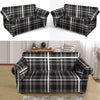 Grey Plaid Tartan Loveseat Cover-grizzshop