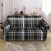 Grey Plaid Tartan Loveseat Cover-grizzshop