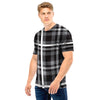 Grey Plaid Tartan Men T Shirt-grizzshop