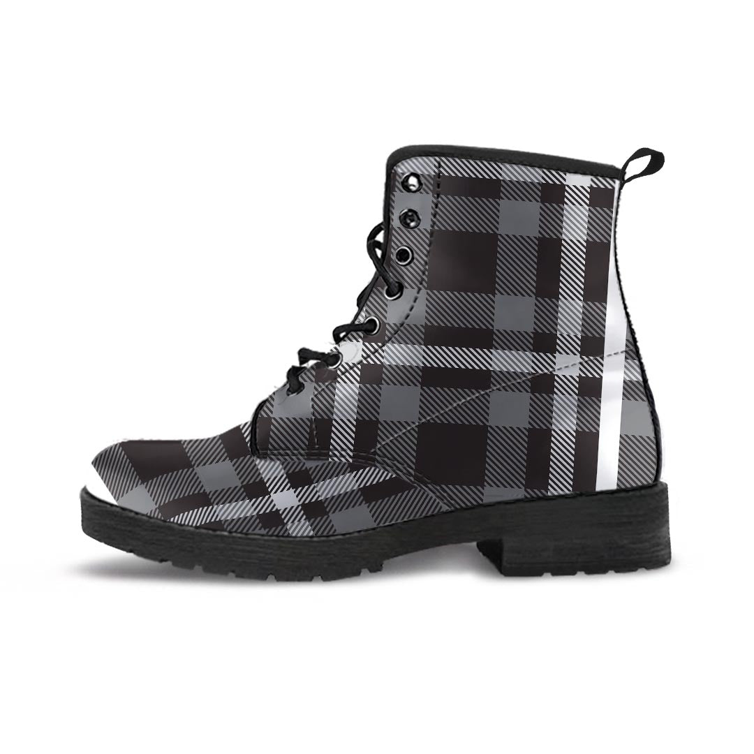 Grey plaid boots hotsell