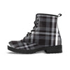 Grey Plaid Tartan Men's Boots-grizzshop