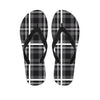 Grey Plaid Tartan Men's Flip Flops-grizzshop