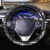 Grey Plaid Tartan Steering Wheel Cover-grizzshop