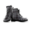 Grey Plaid Tartan Women's Boots-grizzshop