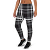 Grey Plaid Tartan Women's Joggers-grizzshop