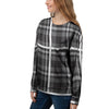 Grey Plaid Tartan Women's Sweatshirt-grizzshop