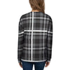 Grey Plaid Tartan Women's Sweatshirt-grizzshop