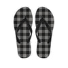 Grey Plaid Women's Flip Flops-grizzshop