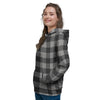 Grey Plaid Women's Hoodie-grizzshop