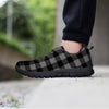 Grey Plaid Women's Sneakers-grizzshop