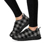 Grey Plaid Women's Sneakers-grizzshop