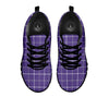 Grey Purple And White Tattersall Print Pattern Black Sneaker-grizzshop