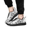 Grey Smoke Marble Print Pattern Black Sneaker-grizzshop