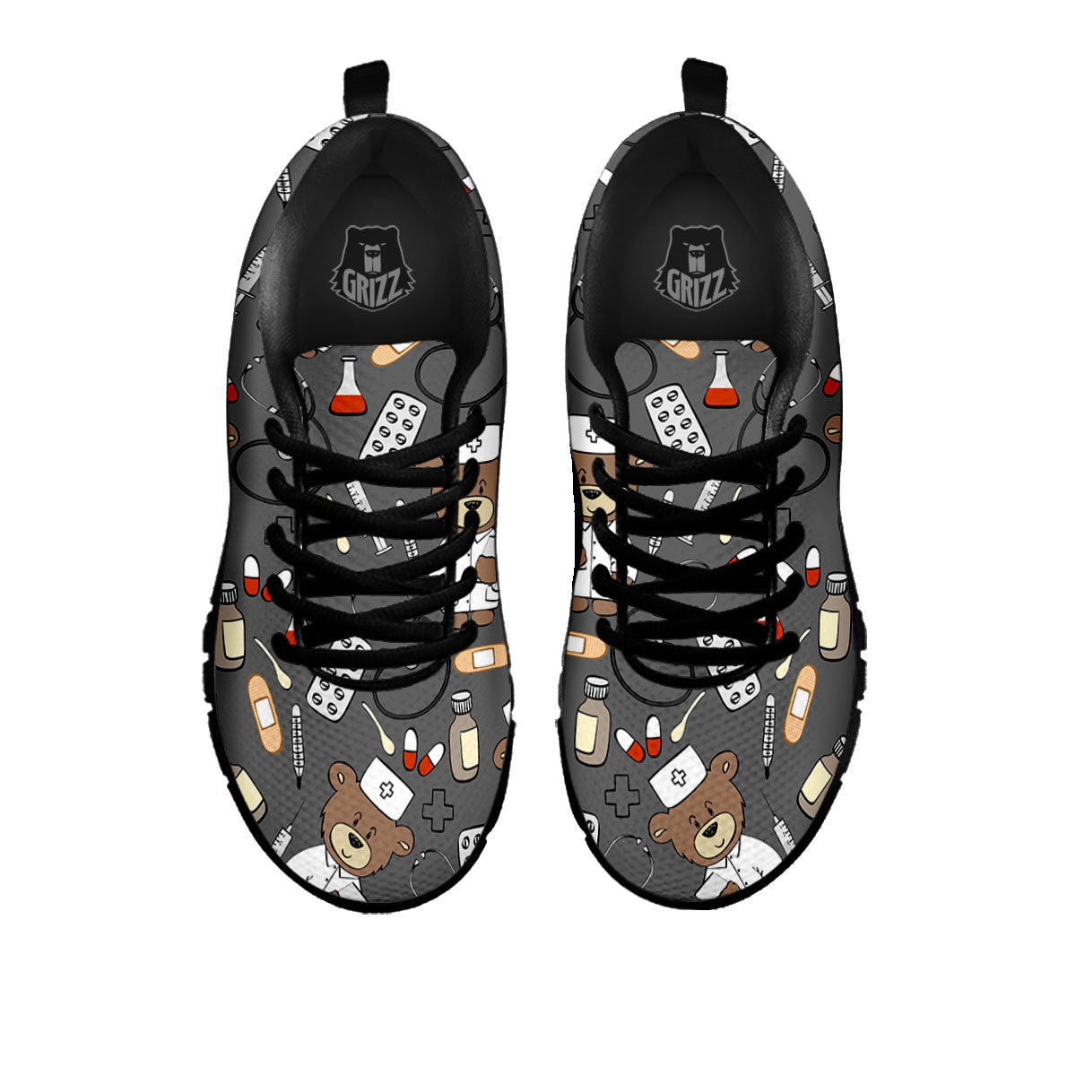 Grey Teddy Bear Nurse - Sneakers-grizzshop