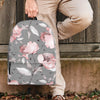 Grey Vintage Floral Print Backpack-grizzshop