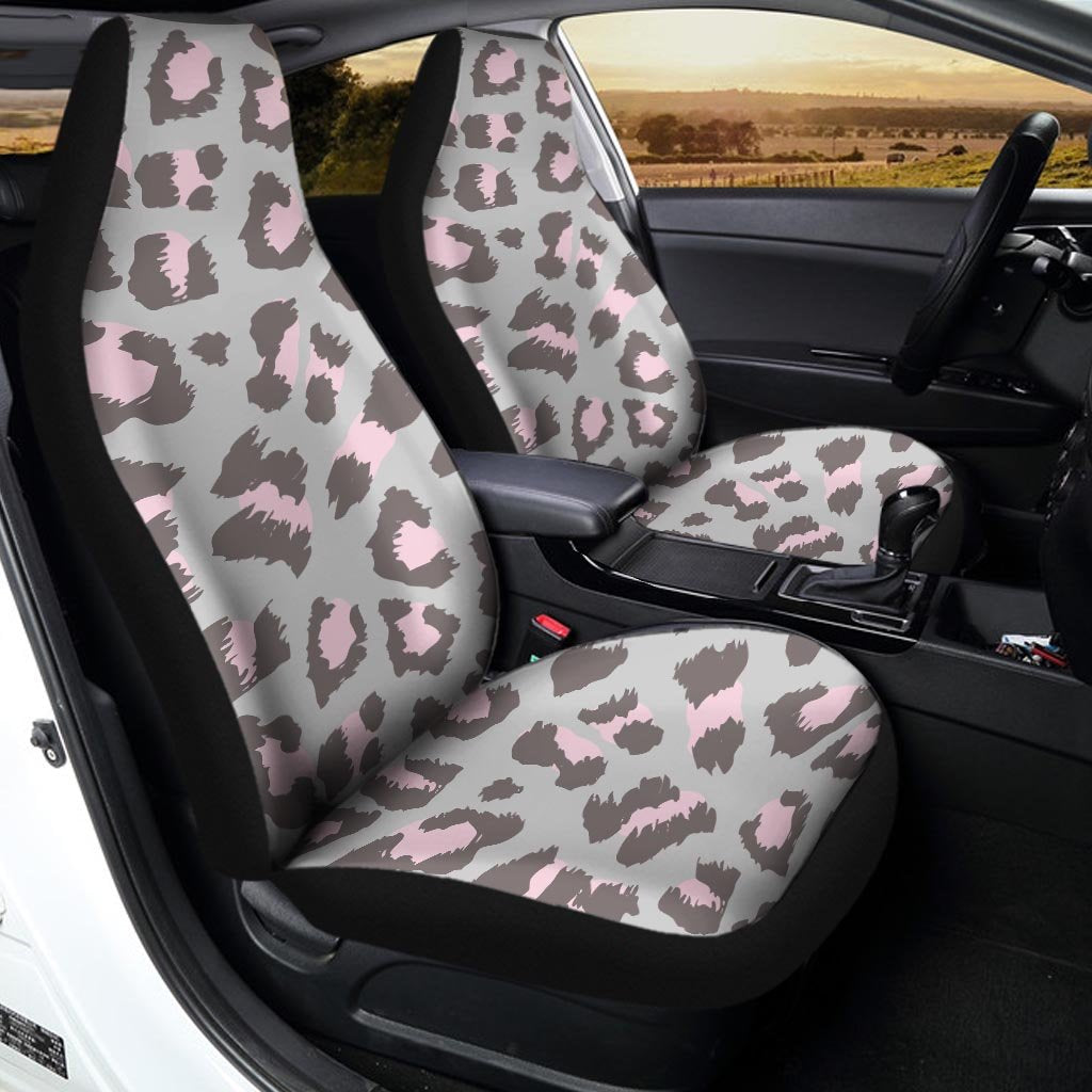 Grey and Pink Leopard Car Seat Covers-grizzshop