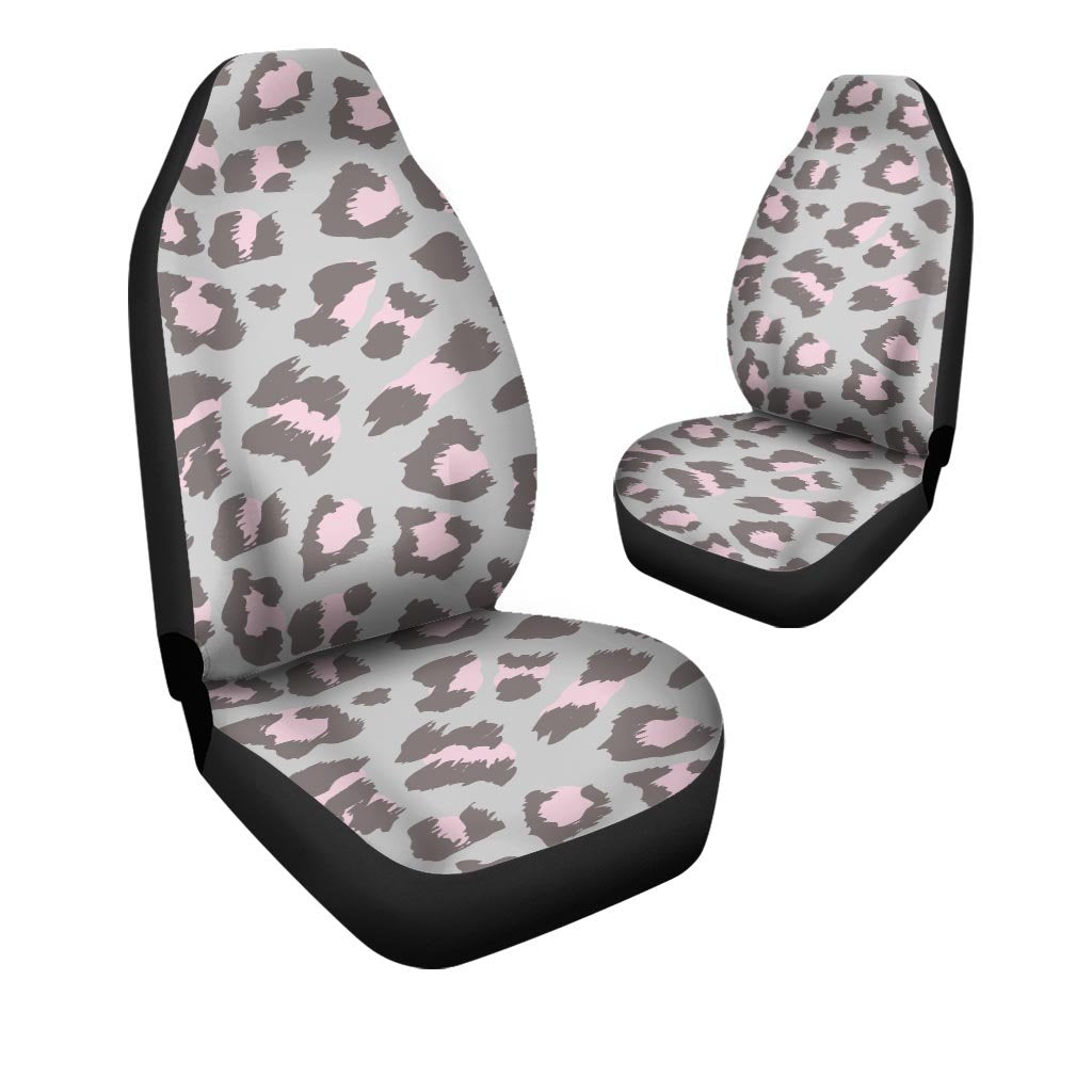 Grey and Pink Leopard Car Seat Covers-grizzshop