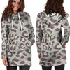 Grey and Pink Leopard Hoodie Dress-grizzshop