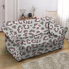 Grey and Pink Leopard Loveseat Cover-grizzshop