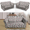 Grey and Pink Leopard Loveseat Cover-grizzshop