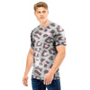 Grey and Pink Leopard Men T Shirt-grizzshop