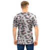 Grey and Pink Leopard Men T Shirt-grizzshop